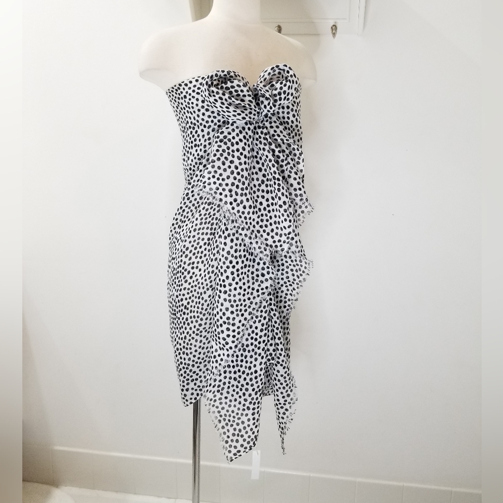 Indigo Swimwear Eco-friendly Polka Dot Lrg Square Cover Up Wrap OSFM NWT - Picture 8 of 11